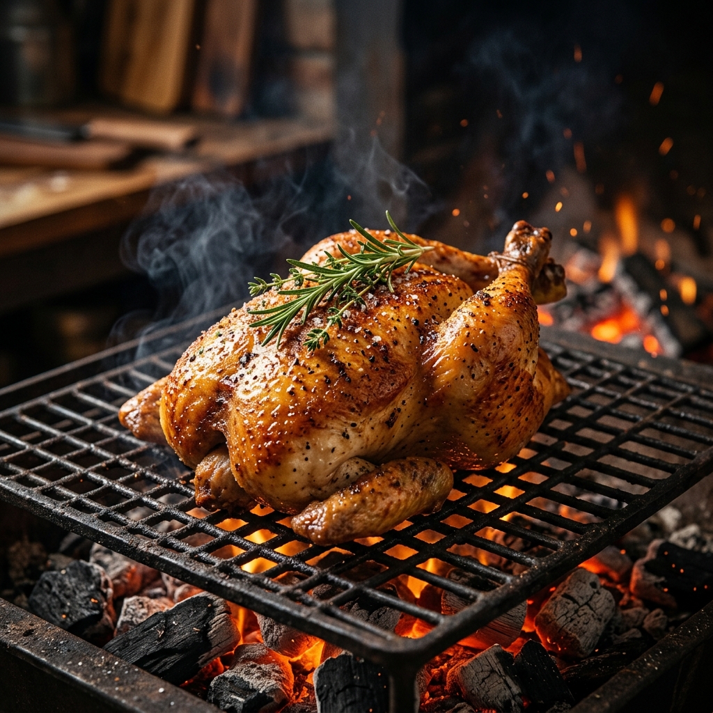 Mouth-Watering Charcoal Roasted Chicken